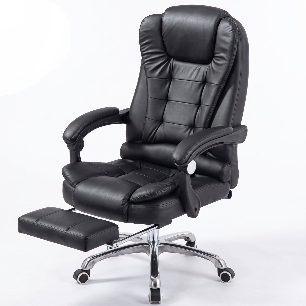 Reclining office chair with 7 point massage and extended leg rest - BAS Kuwait