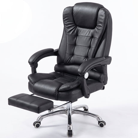 Reclining office chair with 7 point massage and extended leg rest - BAS Kuwait