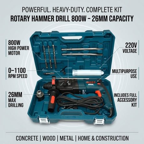Rotary Hammer hilti machine Drill 800W - BAS Kuwait Bab Al Saif 