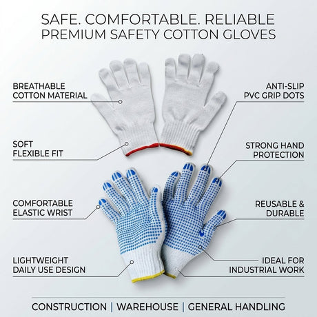 safety Cotton Gloves - BAS kuwait BAS 