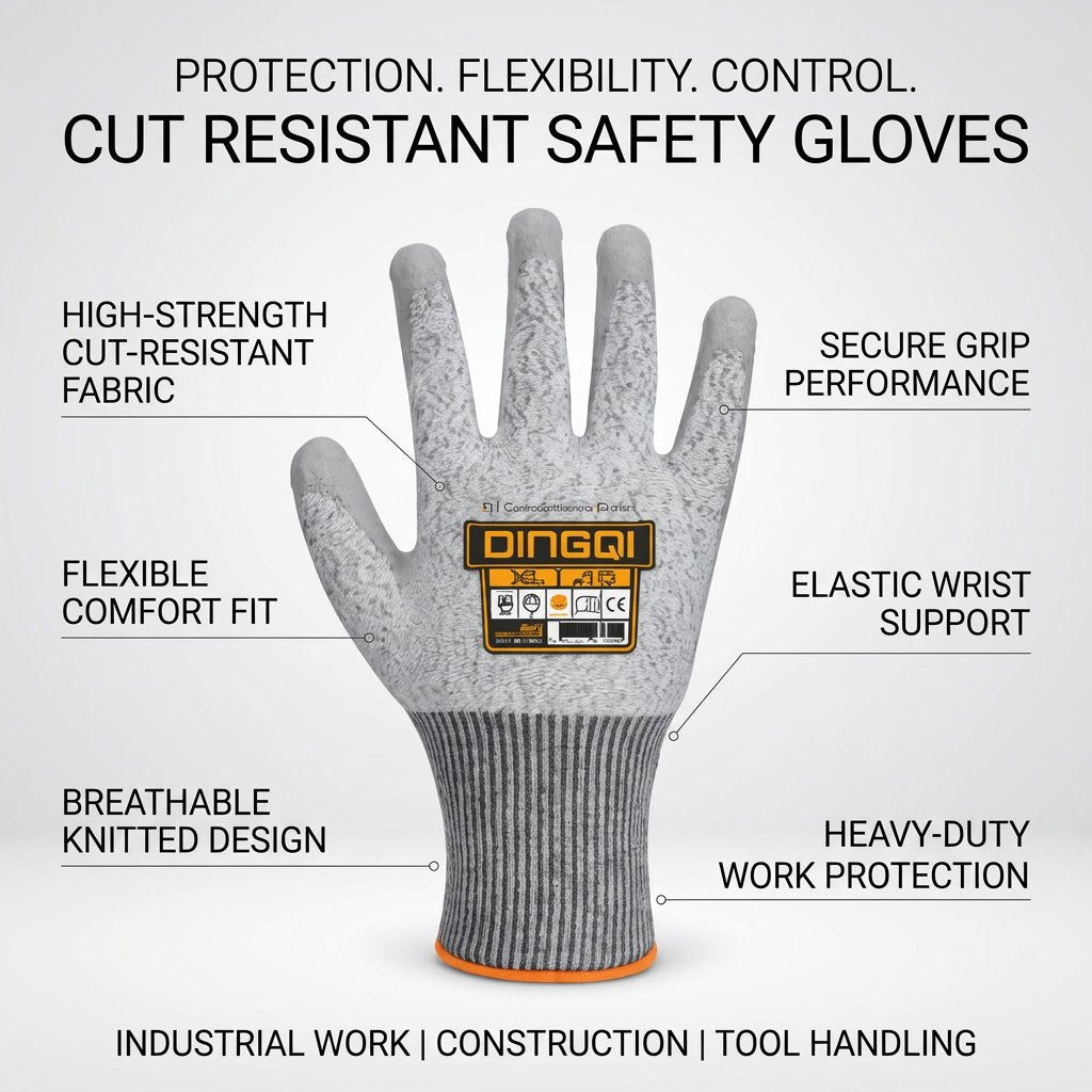 Safety Gloves Cut Resistant DINGQI BRAND - BAS Kuwait Bab Al Saif 