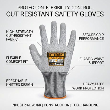 Safety Gloves Cut Resistant DINGQI BRAND - BAS Kuwait Bab Al Saif 