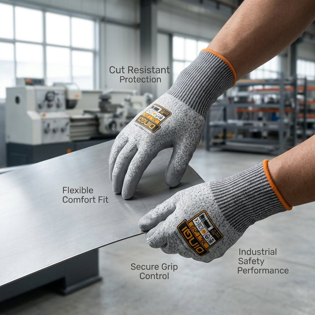 Safety Gloves Cut Resistant DINGQI BRAND - BAS Kuwait Bab Al Saif 