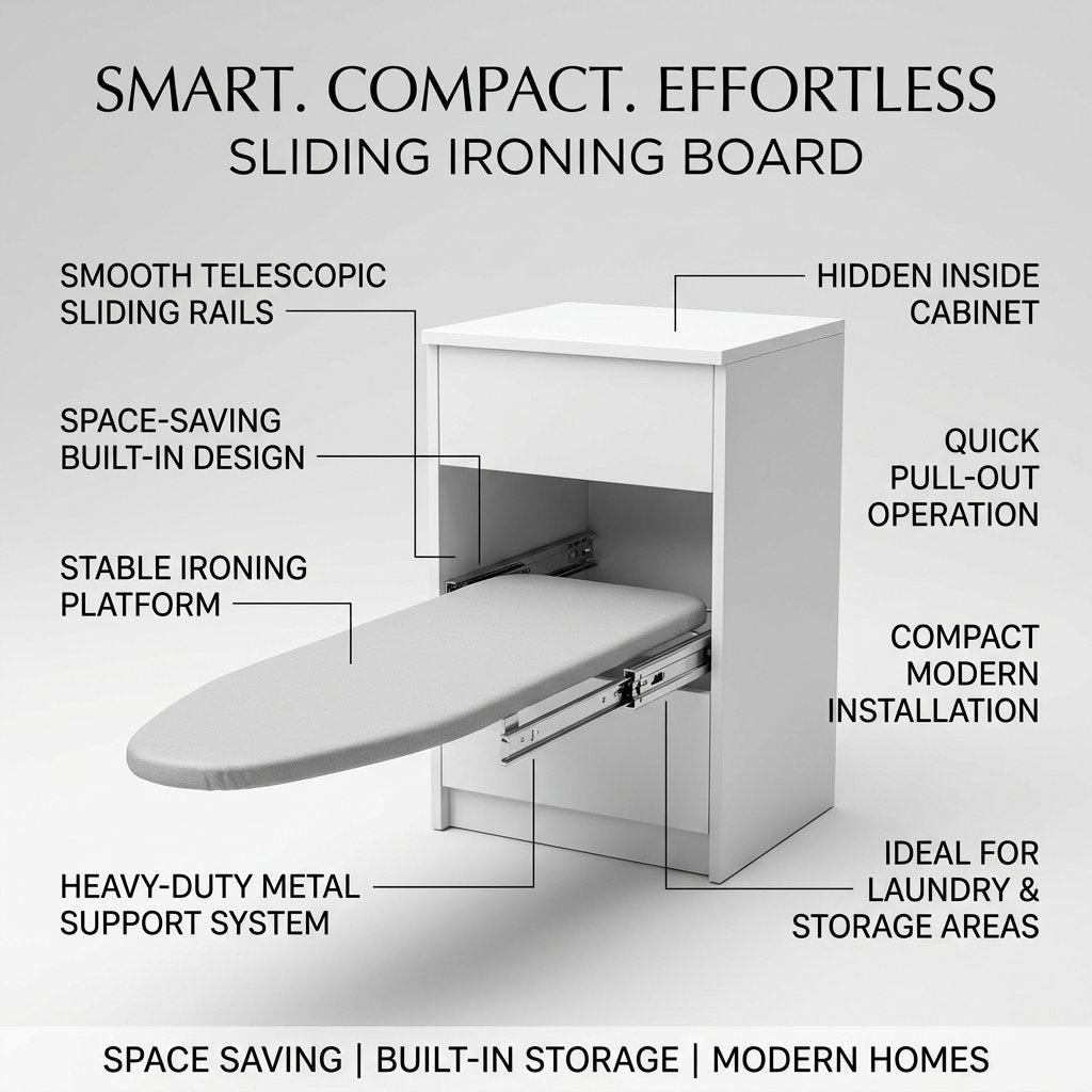 Sliding Ironing Board (Without Drawer) - BAS Kuwait Bab Al Saif 
