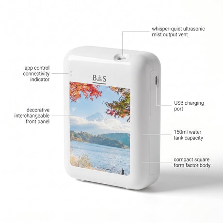 Smart Aroma Diffuser 150ml App Controlled | 50m² Coverage - BAS Kuwait Bab Al Saif 