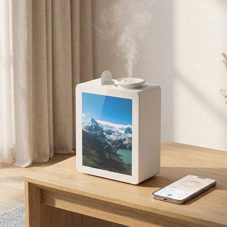 Smart Aroma Diffuser 200ml Bluetooth App Control 100m² - BAS Kuwait Bab Al Saif 