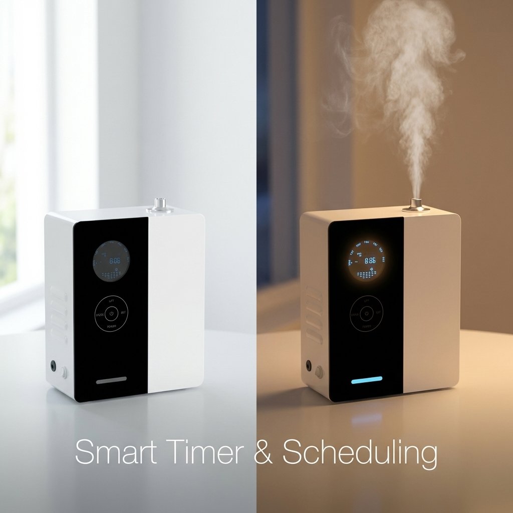 Smart Aroma Diffuser 200ml WiFi App Control – 100m² Coverage - BAS Kuwait Bab Al Saif 