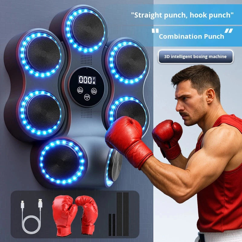 Smart Boxing Target Machine With Music - BAS Kuwait Bab Al Saif 