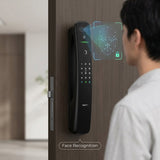 Smart Lock A9pro - Keyless Entry - Face & Palm Recognition, Fingerprint, Pass code, key card, Mobile App (Wifi), Video Intercom System - BAS Kuwait Bab Al Saif 
