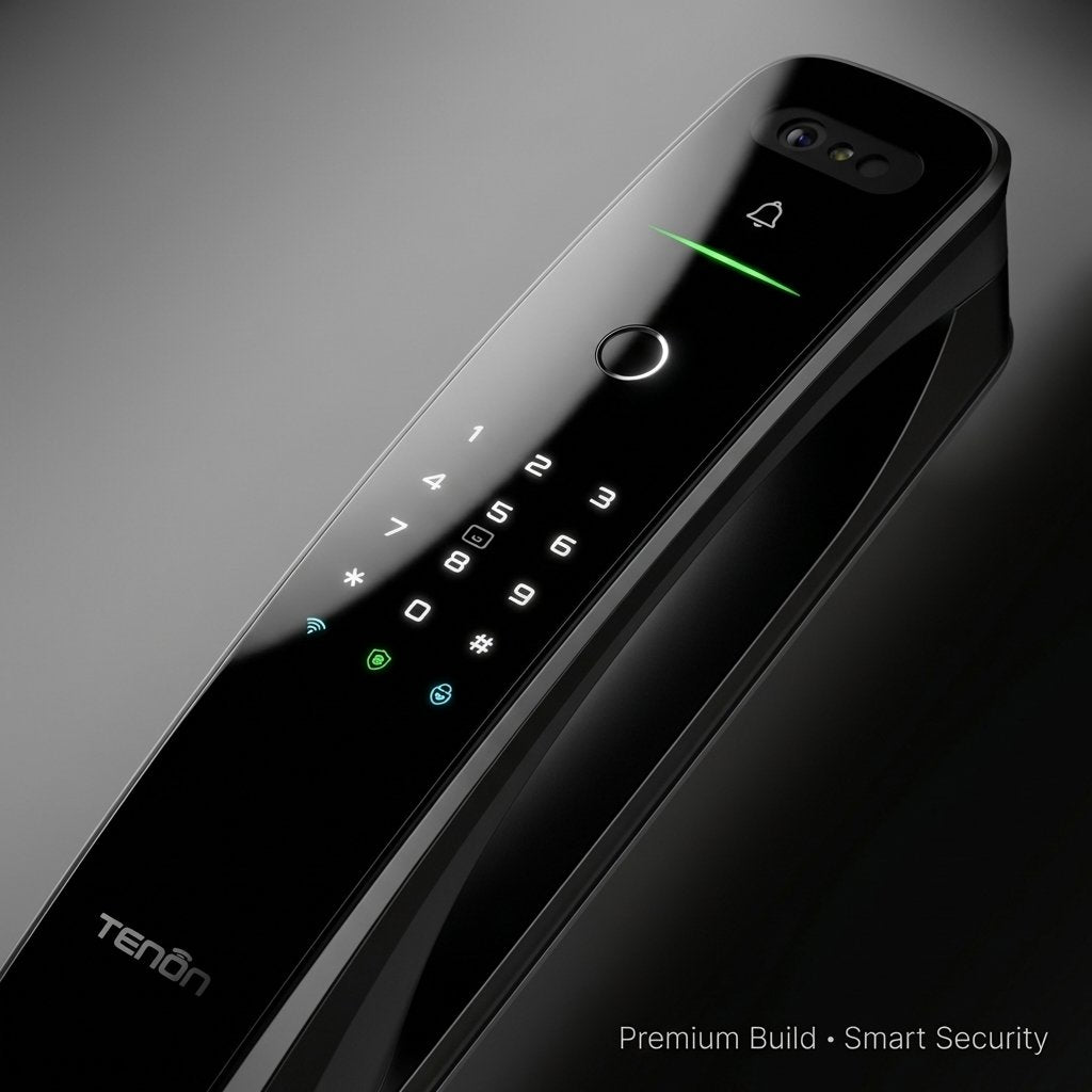 Smart Lock A9pro - Keyless Entry - Face & Palm Recognition, Fingerprint, Pass code, key card, Mobile App (Wifi), Video Intercom System - BAS Kuwait Bab Al Saif 