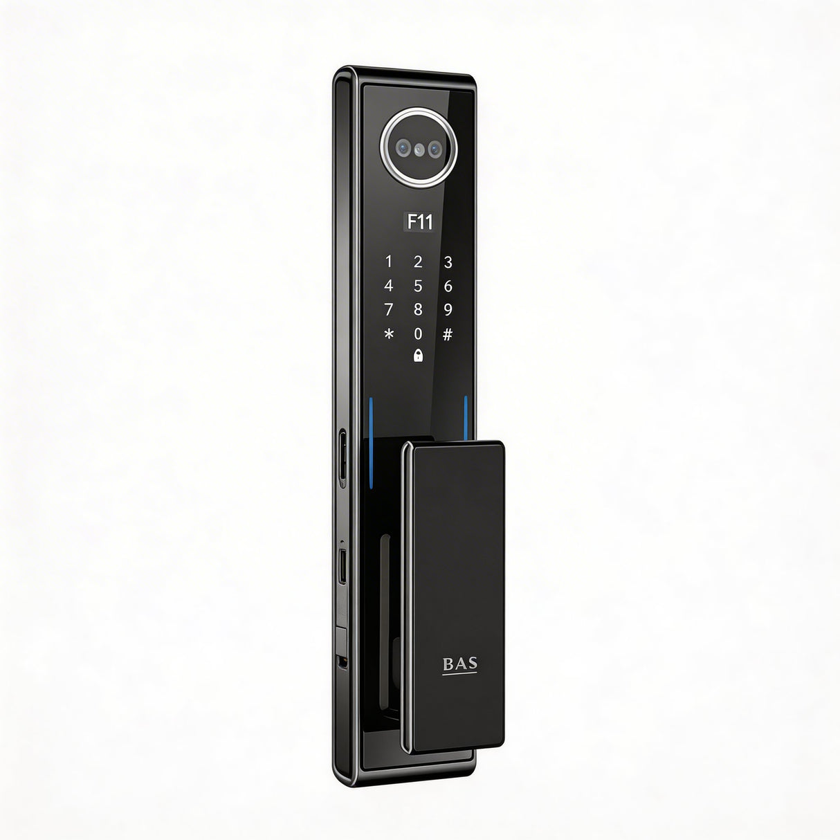 Smart Lock F11 - Keyless Entry - Face Recognition , Fingerprint, Pass code, key card, Mobile App Rechargeable Battery - BAS Kuwait Bab Al Saif 