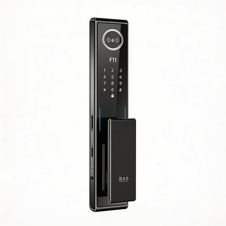 Smart Lock F11 - Keyless Entry - Face Recognition , Fingerprint, Pass code, key card, Mobile App Rechargeable Battery - BAS Kuwait Bab Al Saif 