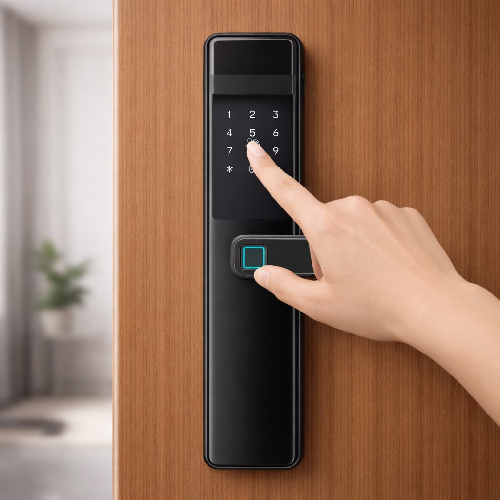 Smart Lock F11s - Keyless Entry - Fingerprint, Pass code, key card, Mobile App (Wifi ) - BAS Kuwait Bab Al Saif 