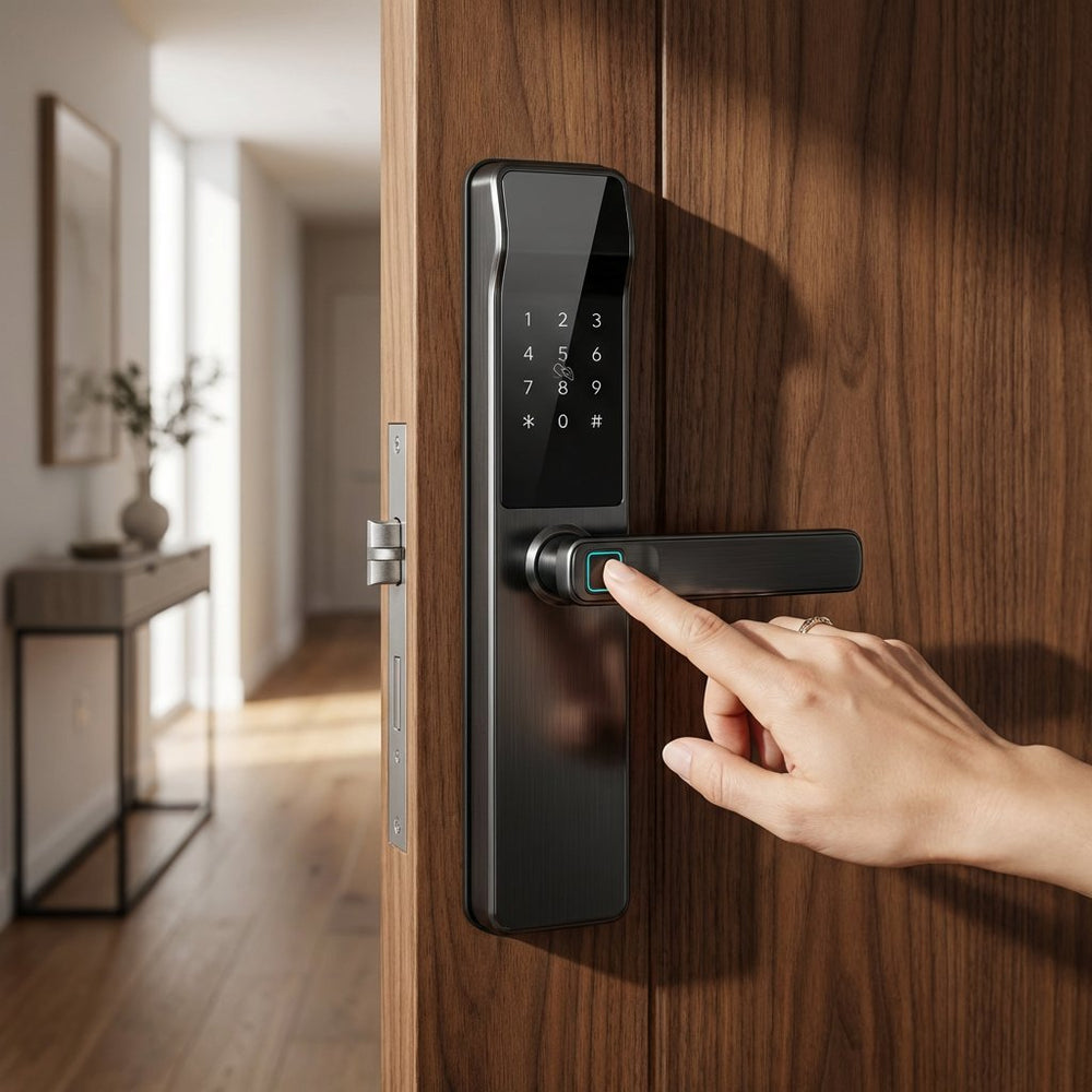 Smart Lock F11s - Keyless Entry - Fingerprint, Pass code, key card, Mobile App (Wifi ) - BAS Kuwait Bab Al Saif 
