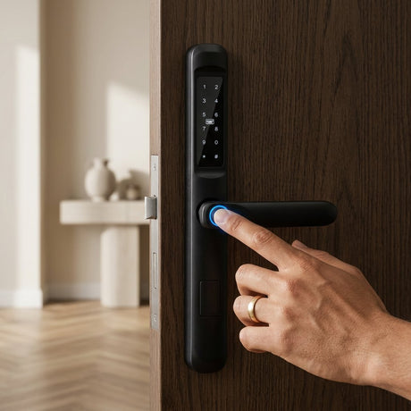 Smart Lock K9 - Keyless Entry - Fingerprint, Pass code, key card, Mobile App (Wifi) - BAS Kuwait Bab Al Saif 