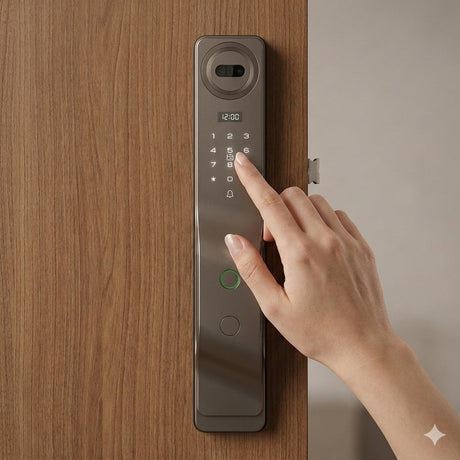 Smart Lock M7 - Keyless Entry - Face Recognition, Fingerprint, Pass code, key card, Mobile App (Wifi), Video Intercom System - BAS Kuwait Bab Al Saif 