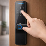 Smart Lock QL811 - Keyless Entry - Fingerprint, Pass code, key card, Mobile App - BAS Kuwait Bab Al Saif 