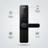 Smart Lock QL811 - Keyless Entry - Fingerprint, Pass code, key card, Mobile App - BAS Kuwait Bab Al Saif 