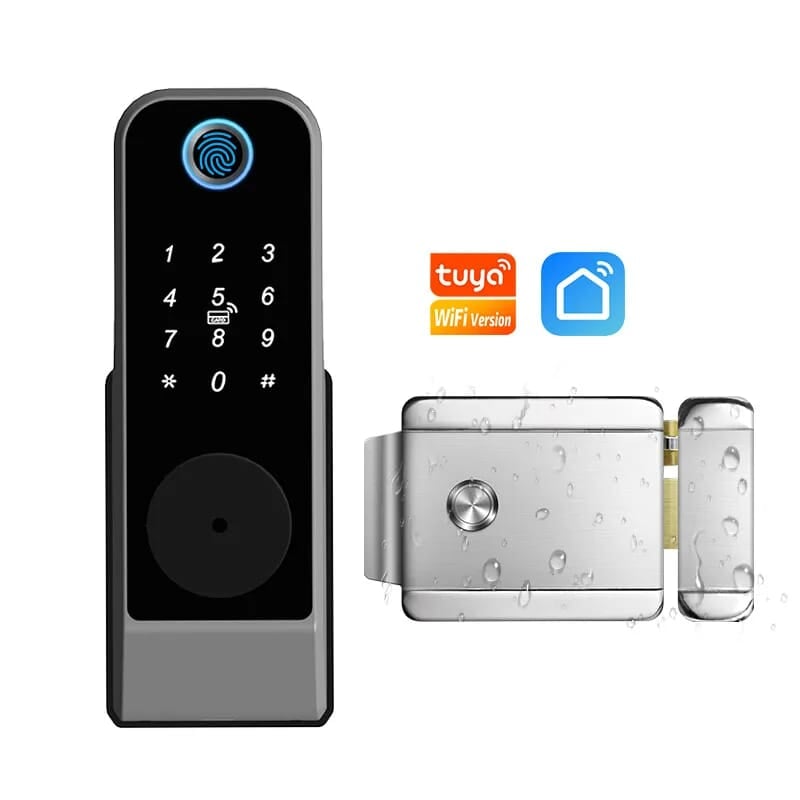 Smart Lock R06 Rim Lock - Keyless Entry - Fingerprint, Pass code, key card, Mobile App (Wifi) - BAS Kuwait Bab Al Saif