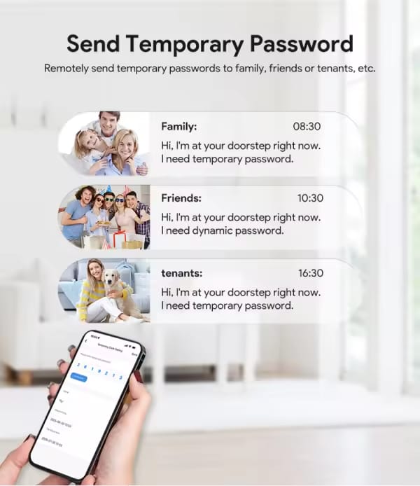 Smart Lock R06 Rim Lock - Keyless Entry - Fingerprint, Pass code, key card, Mobile App (Wifi) - BAS Kuwait Bab Al Saif