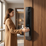 Smart Lock S61 - Keyless Entry - Face & Palm Recognition, Fingerprint, Pass code, key card, Mobile App (Wifi) - BAS Kuwait Bab Al Saif 