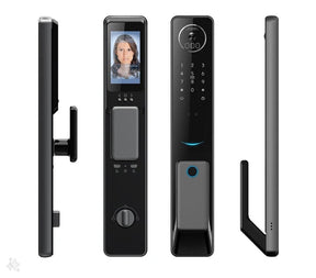 Smart Lock S61 - Keyless Entry - Face & Palm Recognition, Fingerprint, Pass code, key card, Mobile App (Wifi) - BAS Kuwait Bab Al Saif Standard Without Fitting 
