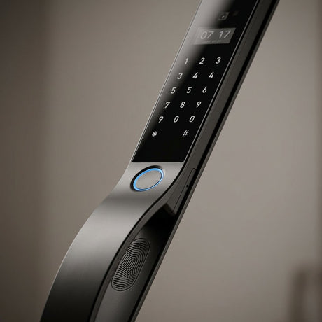 Smart Lock SL10 - Keyless Entry - Face id, Fingerprint, Pass code, key card, Mobile App (Wifi) Rechargeable Battery - BAS Kuwait Bab Al Saif 