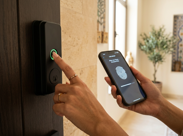 We set up the app and fingerprints with you