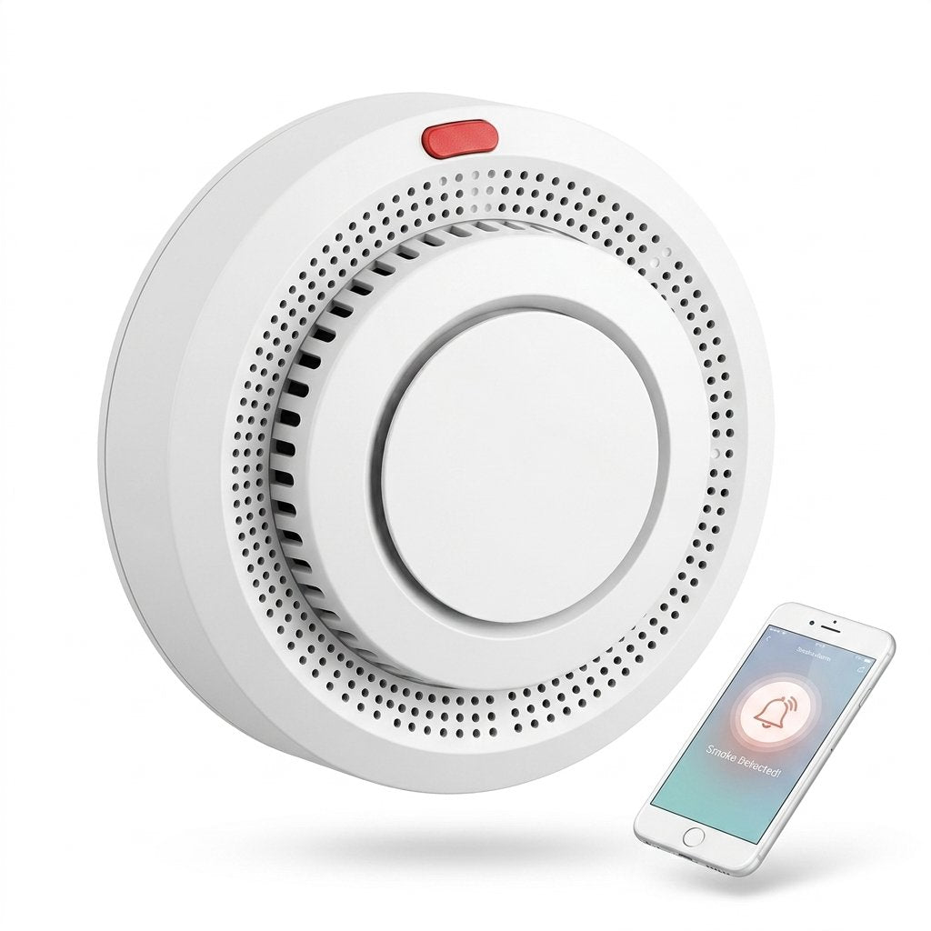 Smart Smoke Detector Wifi I Tuya Fire Alarm Sensor - BAS Kuwait Bab Al Saif 