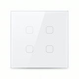 4 Gang compact 86 x 86mm white glass smart touch switch - Bab Al Saif Kuwait