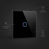 1 Gang smart switch features - touch glass panel, WiFi connected, app control