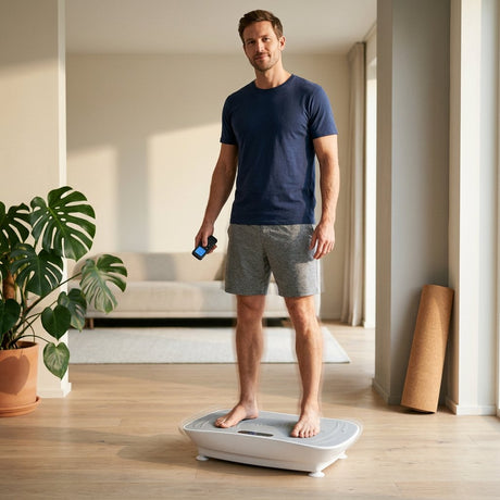 Smart Vibration Plate with Bluetooth Music LCD Screen - BAS Kuwait Bab Al Saif 