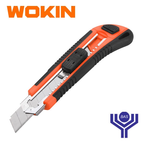 Snap-Off Blade Knife with ABS case 18 x 100mm Wokin Brand - BAS Kuwait Bab Al Saif Standard 18 X 100 Mm 