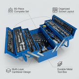 Socket set 85pc with tools box - BAS Kuwait Bab Al Saif 