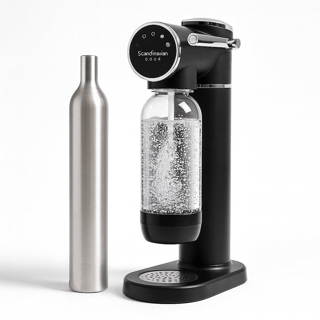 Soda Maker with 1L Bottle & CO₂ Cylinder (Empty) – Retro Pumping Design, 5 Gears - BAS Kuwait Bab Al Saif Empty 