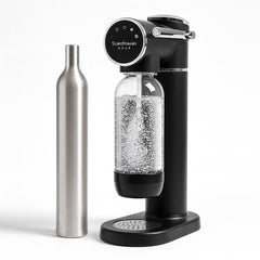 Soda Maker with 1L Bottle & CO₂ Cylinder (with gas) – Retro Pumping Design, 5 Gears - BAS Kuwait