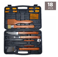 Stainless Steel BBQ Tool Set / Barbeque Tool Kit (18 pcs) - BAS Kuwait