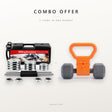 Combo offer: 20kg dumbbell set and kettlebell grip adapter