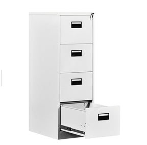 Steel File Cabinet with 4 Drawer / Shelf - BAS Kuwait Bab Al Saif White 1331 x 460 x 620 MM 