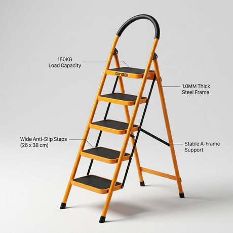 Steel Ladder DINGQI BRAND Heavy duty - BAS kuwait Bab Al Saif 