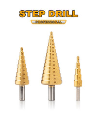 Step Drill Bit / Unibit set (3 pcs) DINGQI BRAND - BAS Kuwait