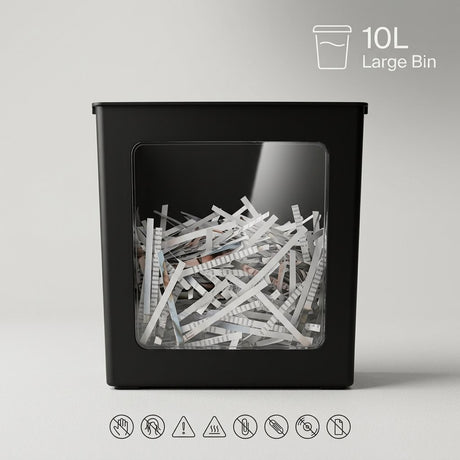 Strip cut paper shredder 5 sheets 10L Mini Shredder machine - BAS Kuwait Bab Al Saif 
