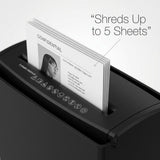 Strip cut paper shredder 5 sheets 10L Mini Shredder machine - BAS Kuwait Bab Al Saif 