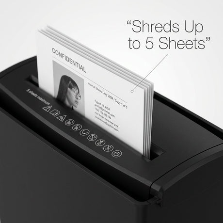 Strip cut paper shredder 5 sheets 10L Mini Shredder machine - BAS Kuwait Bab Al Saif 