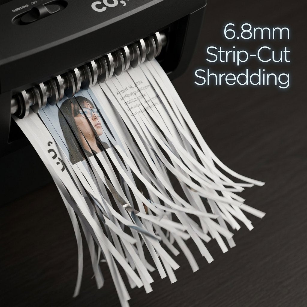 Strip cut paper shredder 5 sheets 10L Mini Shredder machine - BAS Kuwait Bab Al Saif 