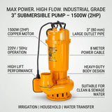 Submersible Clean Water Pump 3Inch 1500W (2HP) DINGQI BRAND - BAS Kuwait Bab Al Saif 
