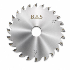 BAS 120mm 24 tooth TCT circular saw blade for wood, flat on white background