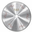 BAS 300mm 96 tooth TCT circular saw blade for wood, flat on white background