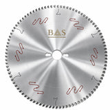 BAS 300mm 96 tooth TCT circular saw blade for wood, flat on white background