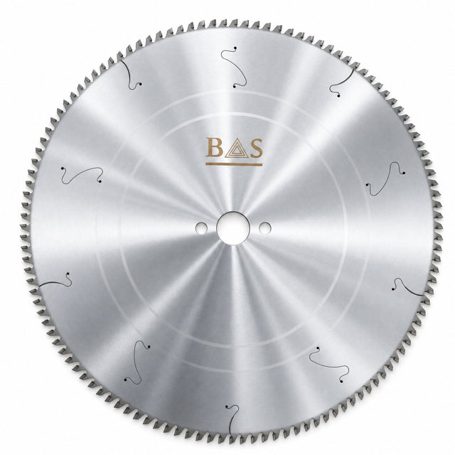 BAS 400mm 120 tooth TCT circular saw blade for aluminium, flat on white background